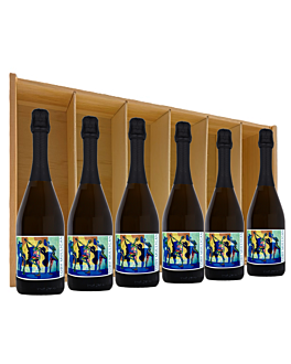 6 Bottle Personalised Prosecco DOC Gift Case - Presented in Wooden Gift Box