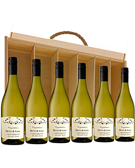 Deluxe Six Bottle White Wine Treasury - St. Marc Sauvignon Blanc, South of France - In Classic Wooden Presentation Box