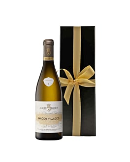 Personalised White Wine from France - Macon Villages, Burgundy - In Black Gift Box