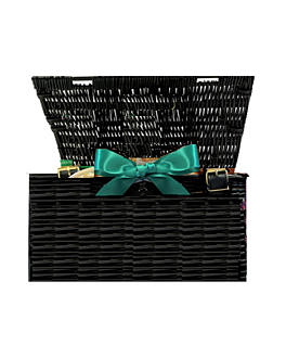 Create A Luxury Corporate Hamper - Classic Black Wicker For Up to 6 items (One Bottle Max)