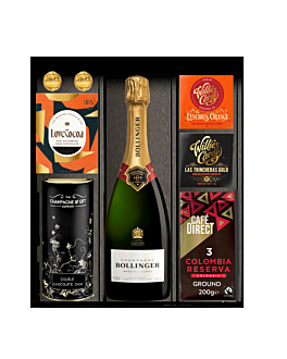 Bollinger Champagne & Chocolate Hamper - with Coffee and Double Chocolate Chip Biscuits - Ultimate Champagne Hamper Gift