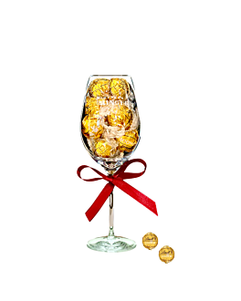 Bollinger Champagne Flute Filled With Swiss Truffles - "Elizabeth Tulip" Bollinger Champagne Glass