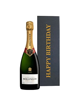 Happy Birthday Bollinger Gift Set - Bollinger Special Cuvée Champagne - In Black Gift Box