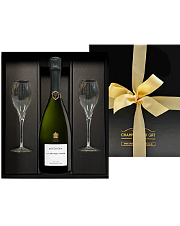 Bollinger La Grande Annee 2015 Champagne & Flutes Gift Box - with Engraved Champagne Flutes