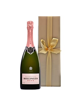 Personalised Bollinger Rosé Champagne - In Gold Presentation Box