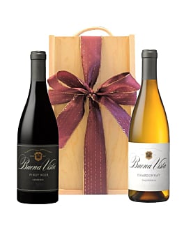 Buena Vista California Duo In Wooden Gift Box - Carneros Pinot Noir - California Chardonnay