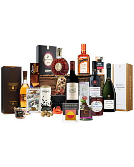 The Cellarmaster Super Deluxe Hamper - A Connoisseur Collection of Champagne, Spirits & Wine - Brimming With Luxury Treats & Goodies 
