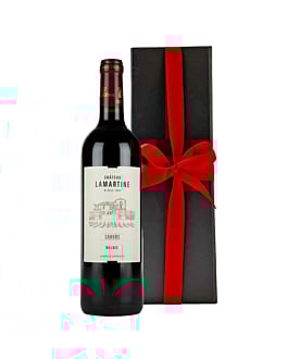 Chateau Lamartine in black gift box with ribbon