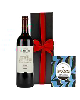 Chateau Lamartine in black gift box with ribbon