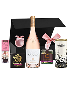 "Christmas en Provence" Whispering Angel Rosé Wine Hamper - With Festive Sweet Treats & Goodies 