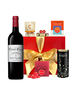 "Christmas Is Coming" Fine Wine Hamper - Chateau Cissac Fine Red Wine, Chocolates & Festive Treats 