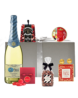 Branded Christmas Alcohol Free Hamper With 0% Sparkling Cava Brut and Treats. Gorgeous Non Alcoholic Christmas Gift