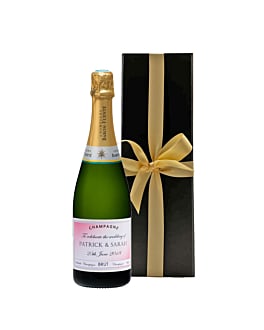 Personalised Classic Cuvée Champagne - In Black Gift Box