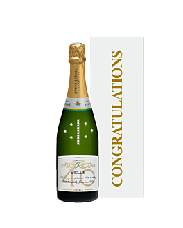 "Sparkle" Personalised Champagne with Crystal Gems - Classic Cuvée Champagne In Congratulations Gift Box