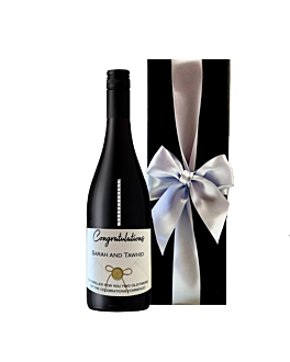 "Touch of Sparkle" Red Wine with Crystal Gems - Personalised Cabernet Sauvignon, South of France - Presented in Black Gift Box