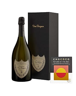 Dom Pérignon Champagne - 2015 Vintage in Hand Tied Ribbon Gift Box - With Colombian Crushed Coffee Chocolate Bar