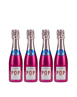 1 x Personalised Pommery Pink POP - Mini Rosé Champagne With Traditional Cork Closure