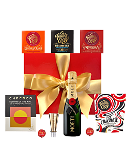 "Just For You" Moet Champagne Chocolate Box - Chocolate, Champagne & Sipper Tasting Hamper