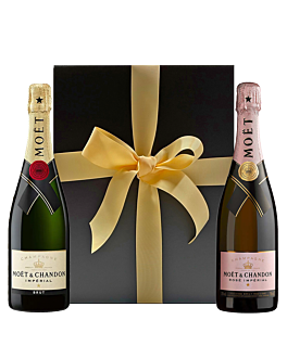 "The Imperial Duo" - Moet & Chandon Brut & Rosé - In Black Gift Box