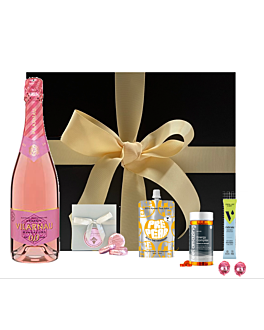 The Morning After… Luxury Rosé Hangover Hamper - With Korean Pear, Sparkling Alcohol Free Rosé & Chocolate Treats