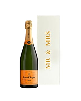 Mr & Mrs Veuve Gift - Veuve Clicquot Yellow Label - In White Gift Box