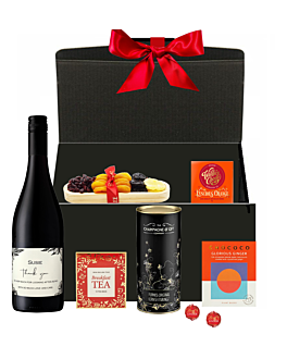 "Merry & Bright" Thank You Red Wine & Treats Hamper