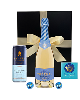 Alcohol Free Hamper. Sparkling 0% Cava with preMix Moscow Mule and delicious chocolates