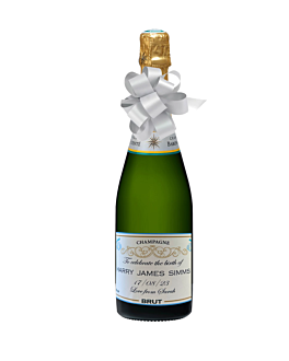 Personalised New Baby Boy Champagne Gift - Classic Cuvee Brut NV Champagne