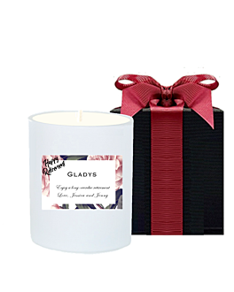  Personalised Scented Candle in Black Gift Box - Retirement Gift 