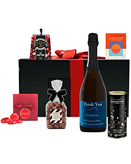 Personalised Thank You Hamper - Branded Prosecco & Treats Hamper - Corporate Gift Idea
