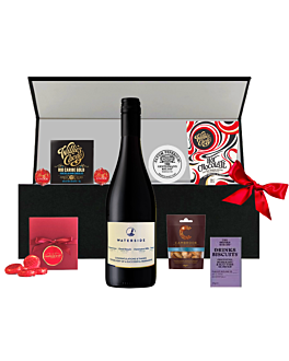 The "Thank You" Red Wine Box Hamper - Cabernet Sauvignon, Columbian 71% Chocolate & Treats - Smart Personal or Business Thank You Gift