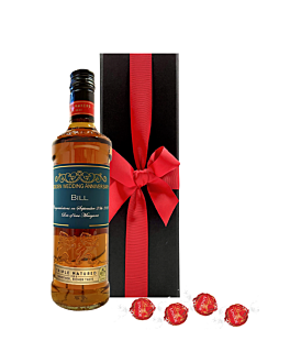 Personalised Blended Scotch Whisky & Swiss Truffles - Triple Matured Whisky in Black Gift Box 