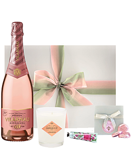 "Pink Fizz " Alcohol Free Gift Hamper - with Scented Candle and Luxury Truffles 