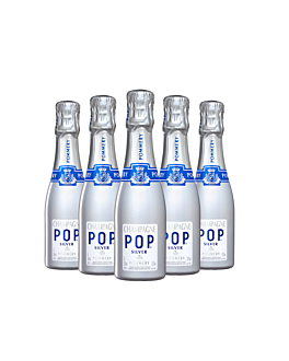 1 x Personalised Pommery Silver POP - Mini Brut Champagne With Traditional Cork Closure