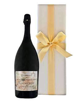 Magnum of Personalised Prosecco - Presented in White Gift Box with Hand Tied Bow