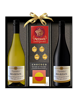 Personalised Thank You Wine Gift Hamper - Cabernet Sauvignon & Sauvignon Blanc Wine & Chocolates