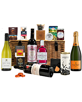 St. James Deluxe Champagne, Fine Wine, Port & Gin Hamper - Brimming with Luxury Treats & Delightful Goodies