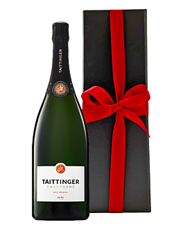 Personalised TAITTINGER Brut Reserve Champagne Magnum - In Black Presentation Box