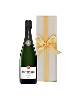 Personalised TAITTINGER Brut Reserve Champagne - In White Presentation Box