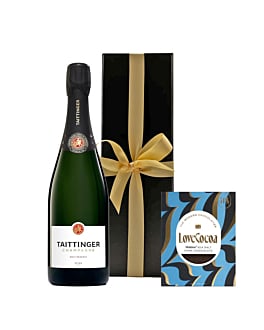 TAITTINGER Brut Reserve in Black Box - With Maldon Sea Salt Chocolate Bar