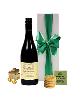 Red Wine, Drinks Biscuits & Swiss Truffle Taster Box - Personalised Cabernet Sauvignon, Drinks Biscuits & Swiss Truffles