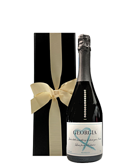 "Touch of Sparkle" Personalised Prosecco with Crystal Gems - in Black Gift Box