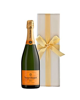 Veuve Clicquot Yellow Label Brut Champagne - in White Presentation Box