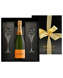Veuve Clicquot Champagne & Flutes Gift Box