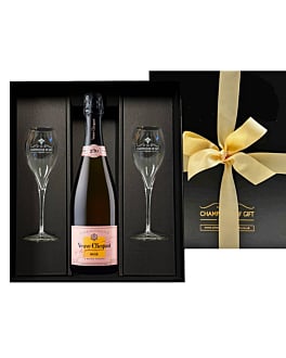 Veuve Clicquot Rose Champagne & Flutes Gift Box