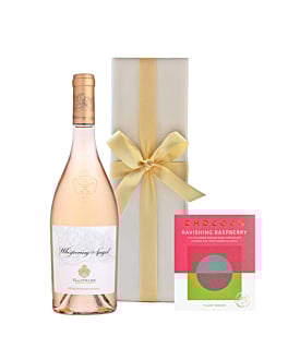 Whispering Angel in White Box - With Ravishing Raspberry Dark Chocolate Bar