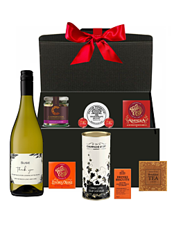 Christmas Sharing White Wine Hamper - With Delicioous Treats & Goodies