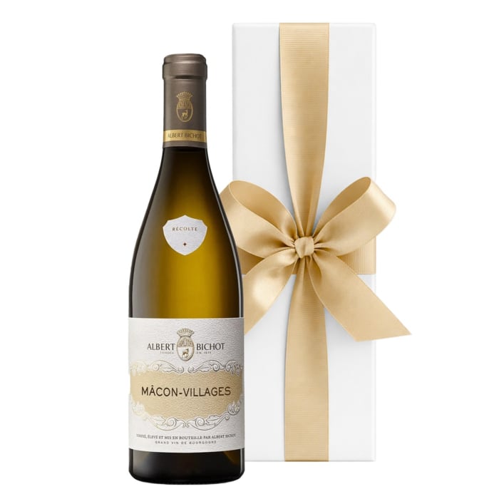 Personalised White Wine - Macon Villages, Burgundy - In White Gift Box