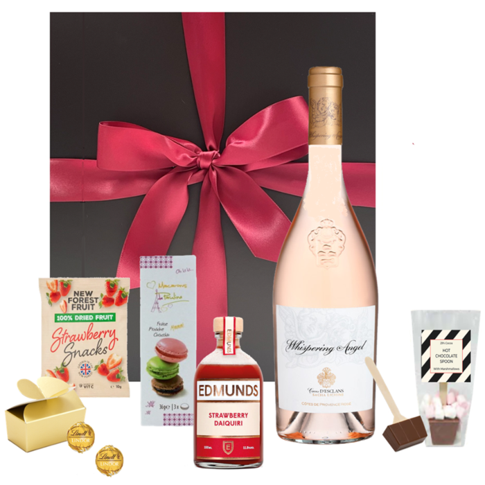 "All I Want. . ." Whispering Angel Cocktail Hamper - Strawberry Daiquiri & Chocolate Treats