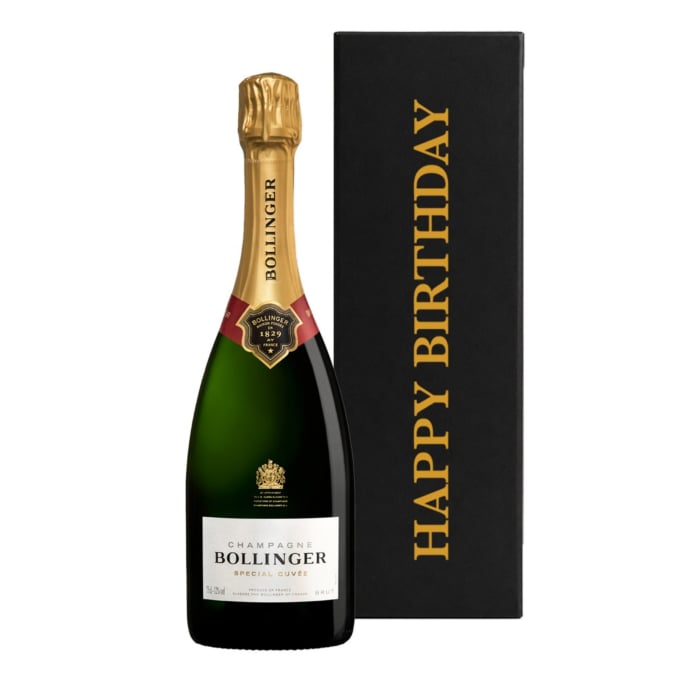 Happy Birthday Bollinger Gift - In Black Gift Box